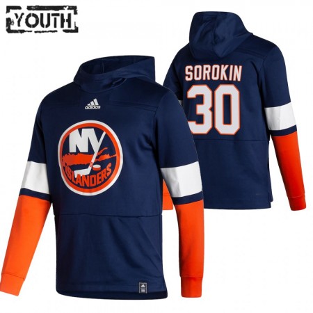 Kinder Eishockey New York Islanders Ilya Sorokin 30 2020-21 Reverse Retro Pullover Hooded Sweatshirt